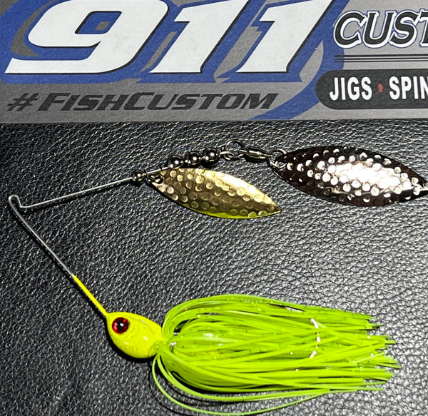 cristo meadow fishing lure Spinnerbait - Shad Head - Chartreuse