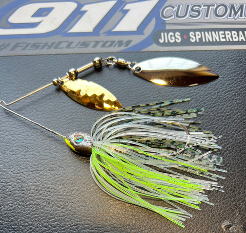 Spinnerbait - Tillery Shad Chart - Hidden Weight - Double Willow