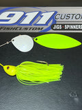 Spinnerbait - Shad Head - PAINTED Blades - Chartreuse