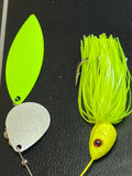 Spinnerbait - Shad Head - PAINTED Blades - Chartreuse