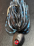 Spinnerbait - Shad Head - PAINTED ORANGE Blades -  Black/Blue