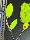 Spinnerbait - Shad Head - PAINTED Blades - Chartreuse
