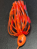 Spinnerbait - Shad Head - RED Blade - Tandem - Fire Craw