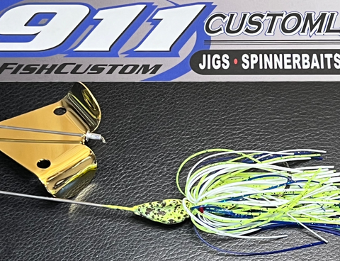 BuzzBait - GOLD Offset CCW Holed Blade - Cal's Magic