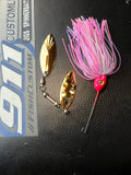 Spinnerbait - Tillery Sunrise - Hidden Weight - GOLD - Double Willow - 911CustomLures.com