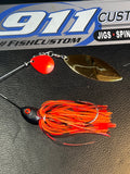 Spinnerbait - Shad Head - Black Fire Craw- Tandem