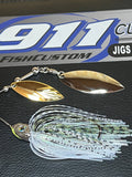 Spinnerbait - Tillery Shad - Hidden Weight - Double Willow - GOLD Blade