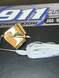 Buzzbait - Ticker - Gold Blade - White