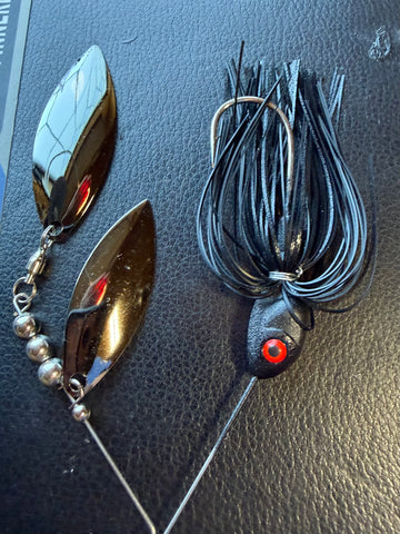 Spinnerbait - Shad Head - Black - BLACK NICKEL