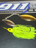 Spinnerbait - Chartreuse - Hidden Weight - Double Willow