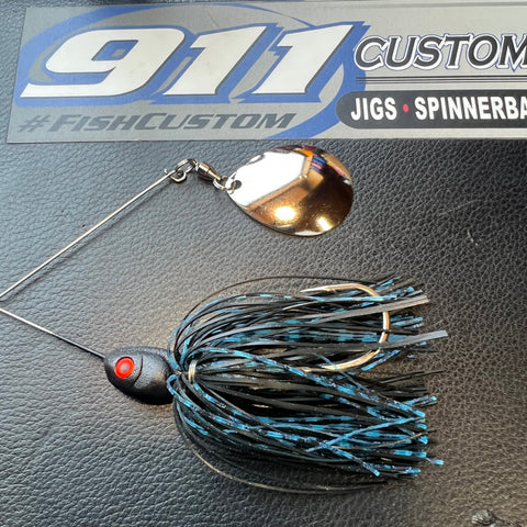 Spinnerbait - NIGHT BITE - Black/Deep Blue