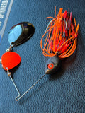 Spinnerbait - Shad Head - Black Fire Craw- Double Colorado