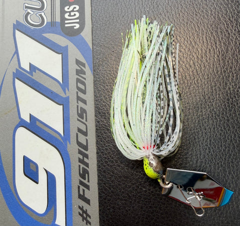 Bladed Jig - Tillery Shad Chartreuse/Flash - DIRECT CONNECT
