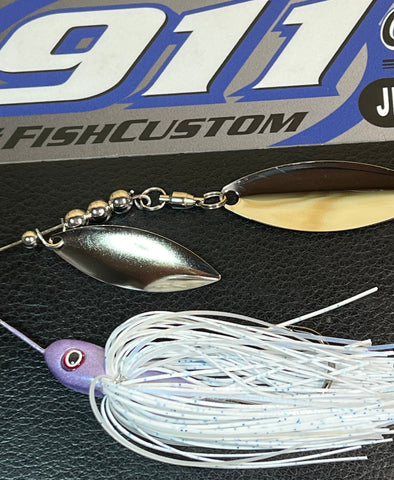 Spinnerbait - Blue Ghost - Hidden Weight - Double Willow