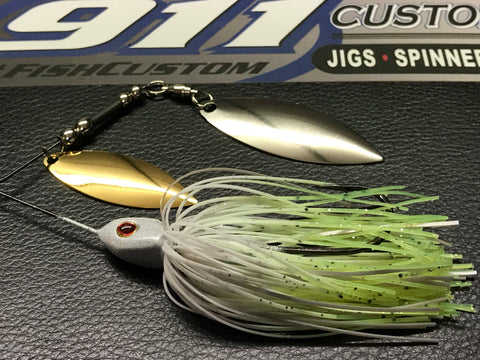 Spinnerbait - Hidden Weight - Double Willow - KP-1 - 911CustomLures.com