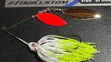 Spinnerbait - KP-1 - Hidden Weight - RED Blade - Double Willow
