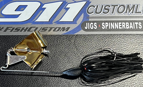 BuzzBait - GOLD Center Axis Blade - Black