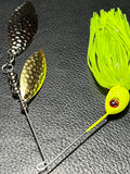 Spinnerbait - Shad Head - Double Willow - Chartreuse