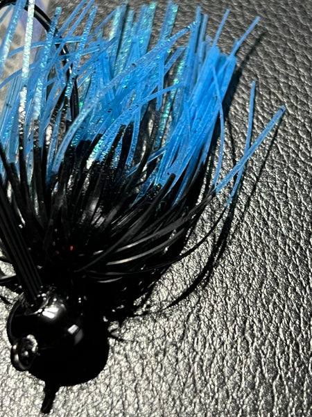 Flippin Jig - Black Blue Sapphire – 911CustomLures.com