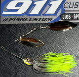 Spinnerbait - Hidden Weight - Double Willow - Hot Mouse