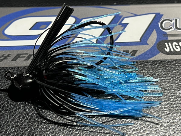 Flippin Jig - Black Blue Sapphire – 911CustomLures.com