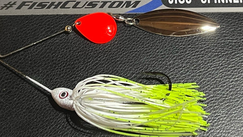 Spinnerbait - KP-1 - Hidden Weight - RED Blade - Tandem